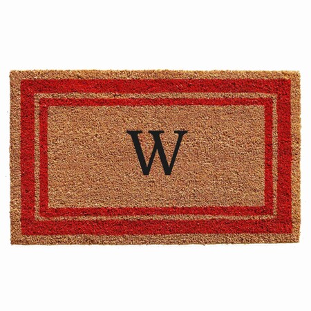 Calloway Mills Monogram Door Mat, Natural, Red, 18 in W x 30 in L 153031830W